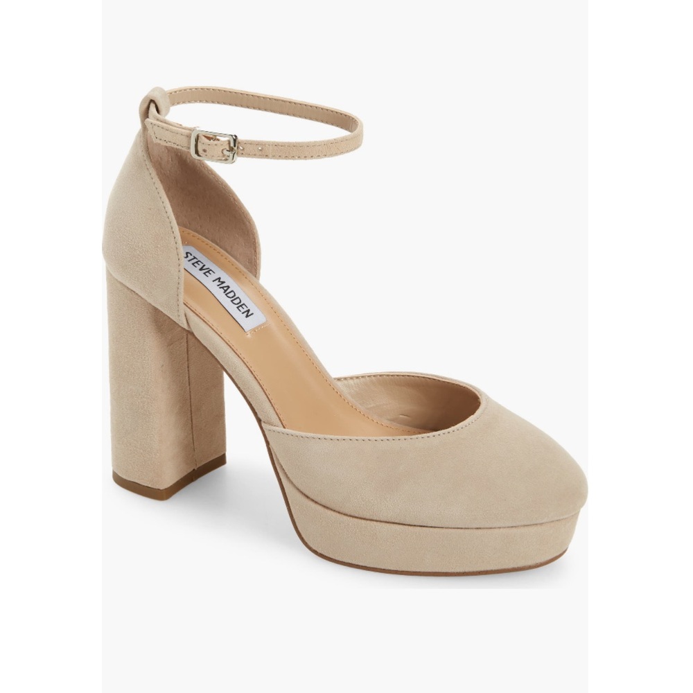 Steve Madden Truthe Platform Pumps Taupe Suede Women’s Size 11 - Picture 2 of 14